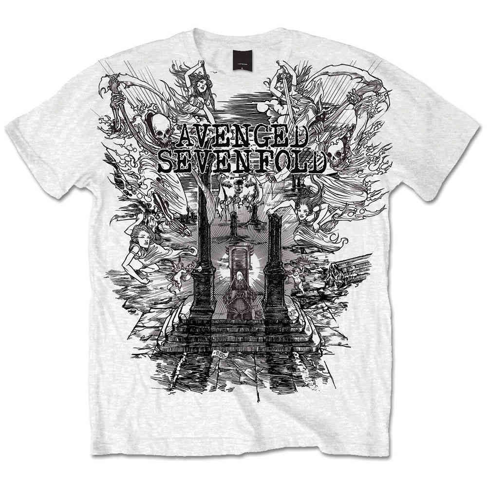 Avenged Sevenfold - Land Of Cain Heren Tshirt - Wit